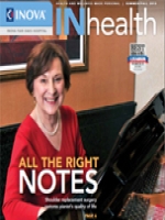 Barbara Donne, a patient who underwent a total shoulder replacement by Dr. Miyamoto is featured on the Summer/Fall issue of Inova INHealth Magazine.